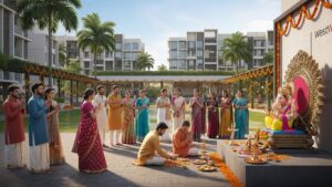 A township is defined by its people. The residents of the earlier phases (WestWorld and Sunteck Maxx World Naigaon East) have already formed a vibrant community. They celebrate festivals like Ganesh Chaturthi, Diwali, and Christmas together in the large community zones.